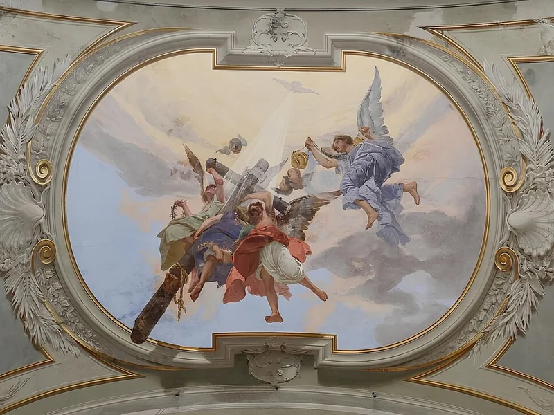1875-Primo Panciroli - Il trionfo della Croce - Chiesa del Sacro Cuore di Gesù a Santa Venerina